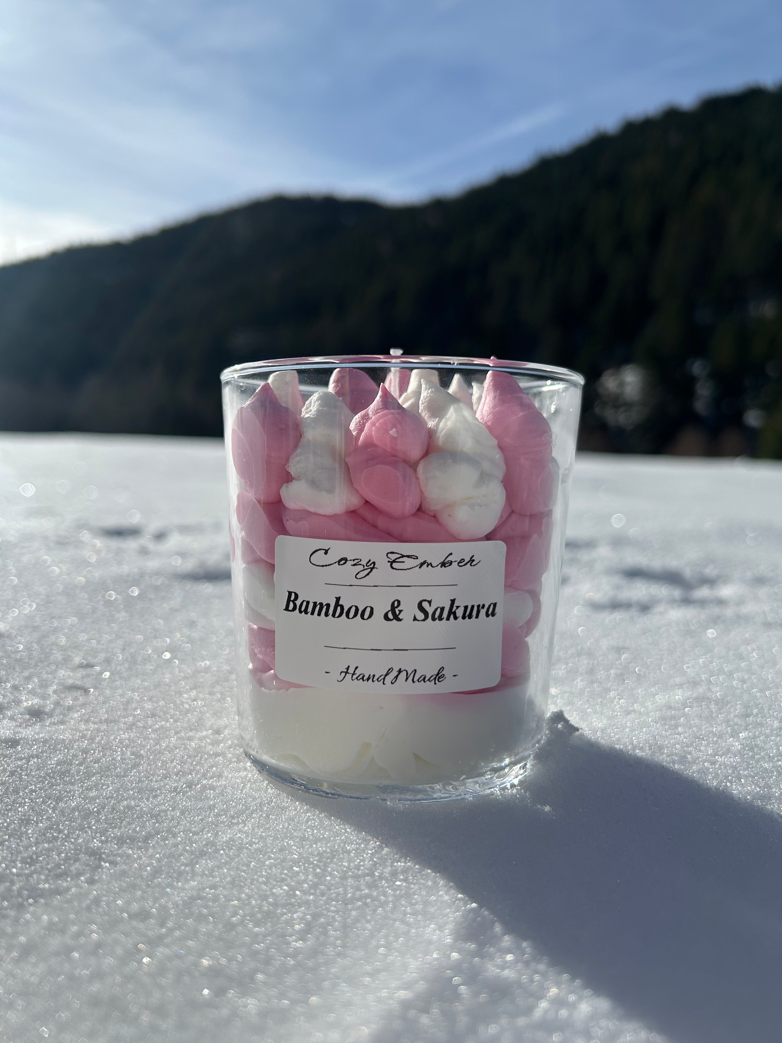 Vela Bambú y Flor de Cerezo 🎍🌸