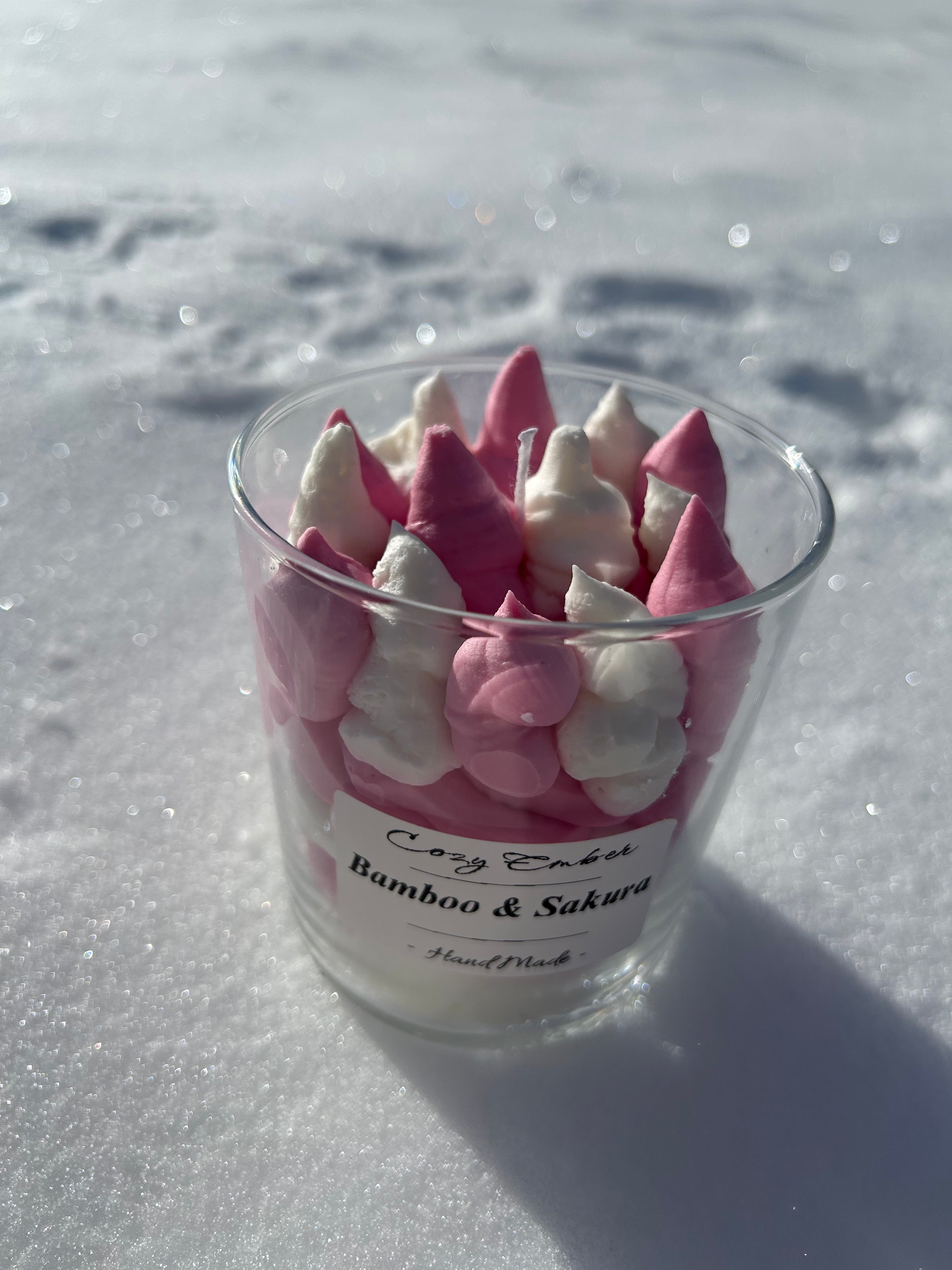 Vela Bambú y Flor de Cerezo 🎍🌸