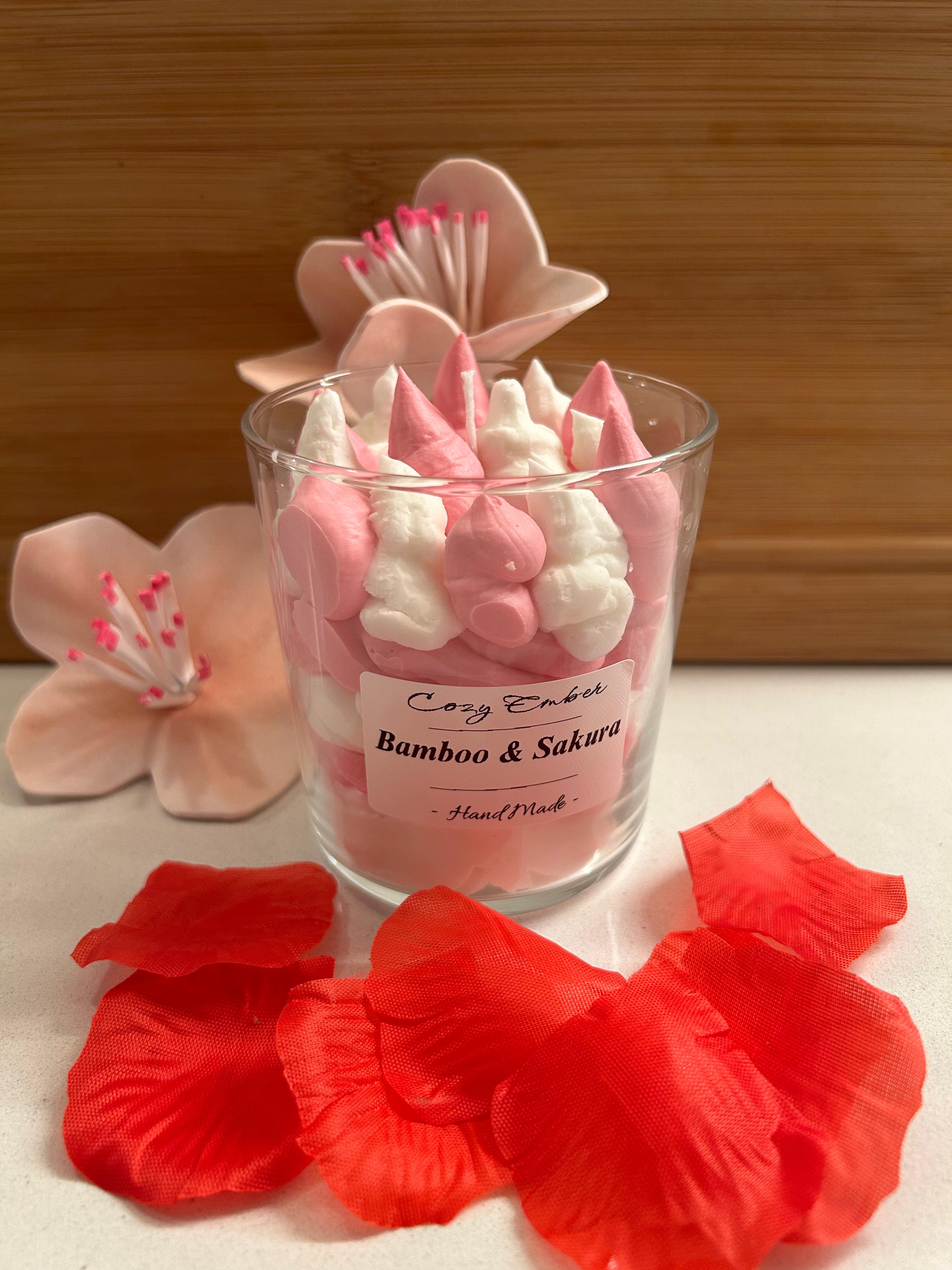 Vela Bambú y Flor de Cerezo 🎍🌸